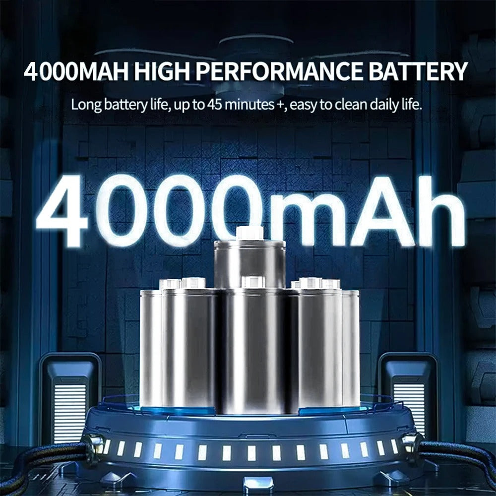 "Lightweight cordless car vacuum with 95000Pa suction, sleek design, black color, perfect for car and home cleaning."