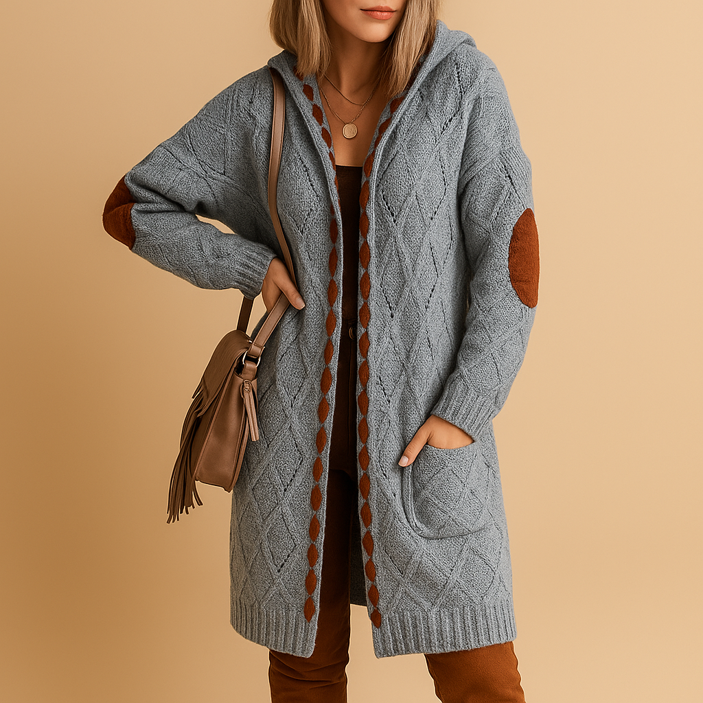 Comfy Womens Hooded Sweater Cardigan - Luxivelle