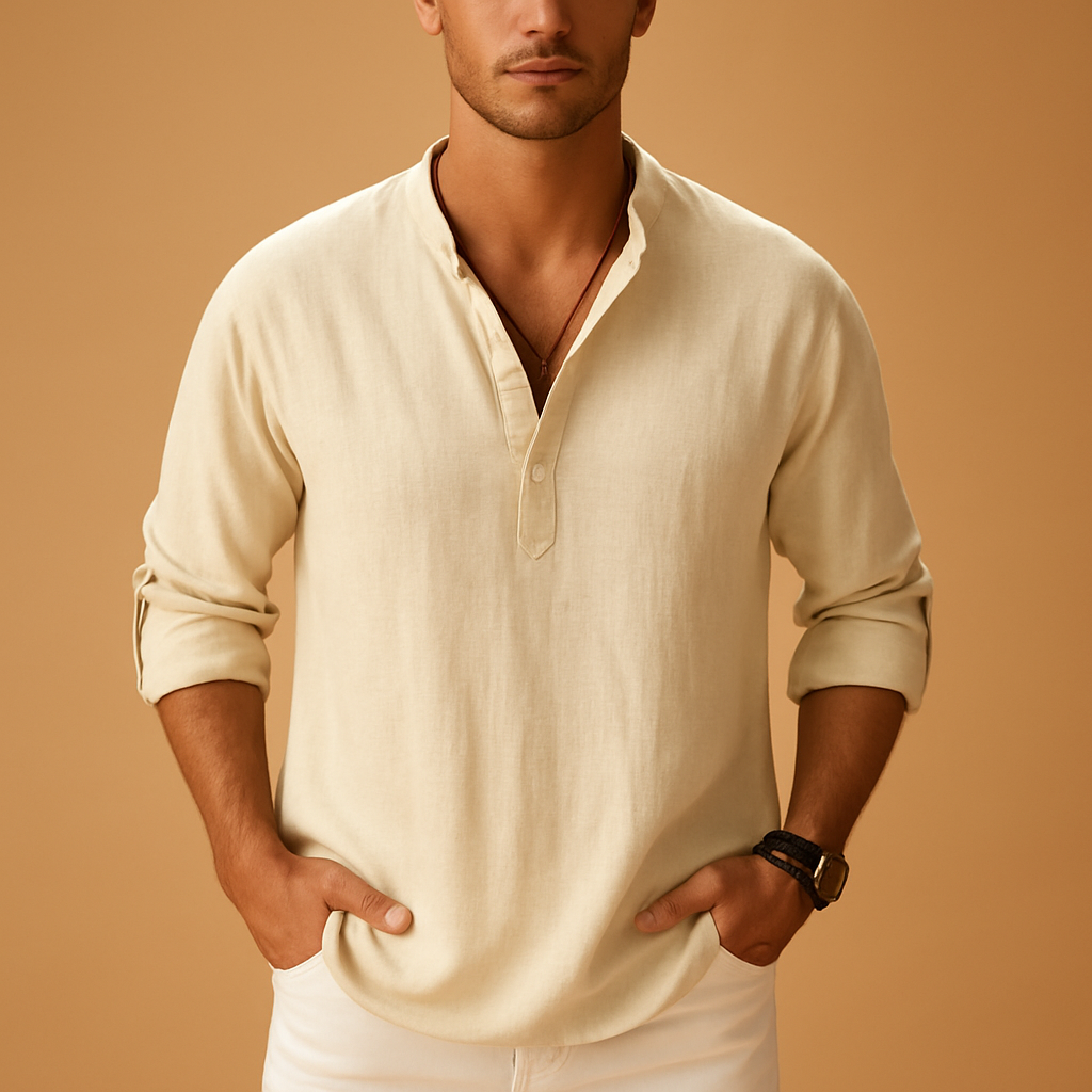 Slim Fit Mens V-Neck Casual Tee - Luxivelle
