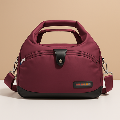 Lightweight messenger bag for women with multiple zippered compartments, hidden anti-theft pocket, and adjustable strap, ideal for travel and everyday use.