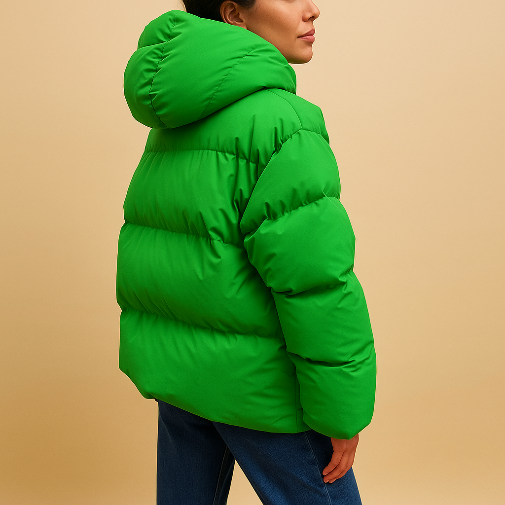 Lightweight quilted jacket with hood for women in multiple colors including red, grey, green, and black—perfect for winter comfort and style.