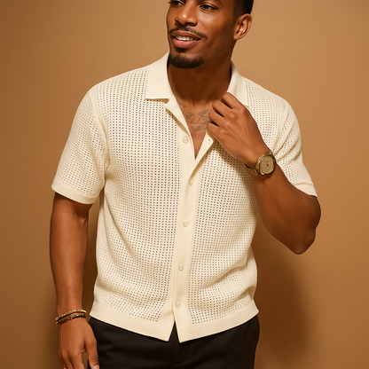 Classic Fit Mens Short Sleeve Casual Shirt - Luxivelle