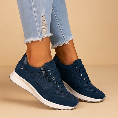 Comfortable Women's Zip Up Sneakers - Luxivelle