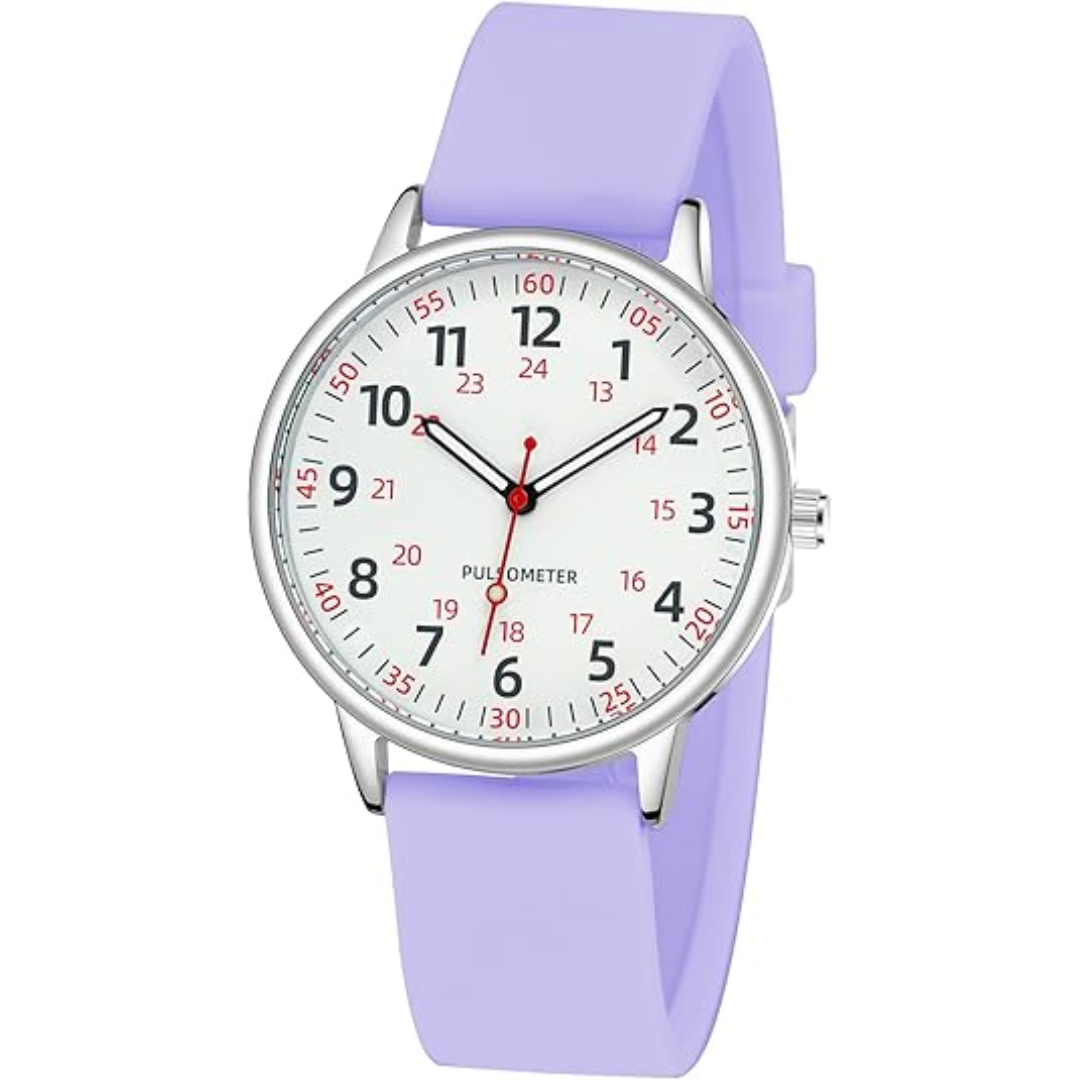 Fashionable Ladies Clip-On Timepiece – Water Resistant Silicone Pendant Watch