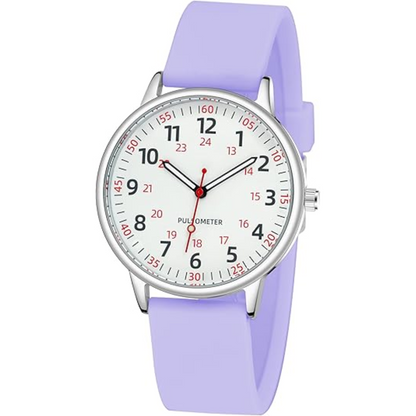 Fashionable Ladies Clip-On Timepiece – Water Resistant Silicone Pendant Watch