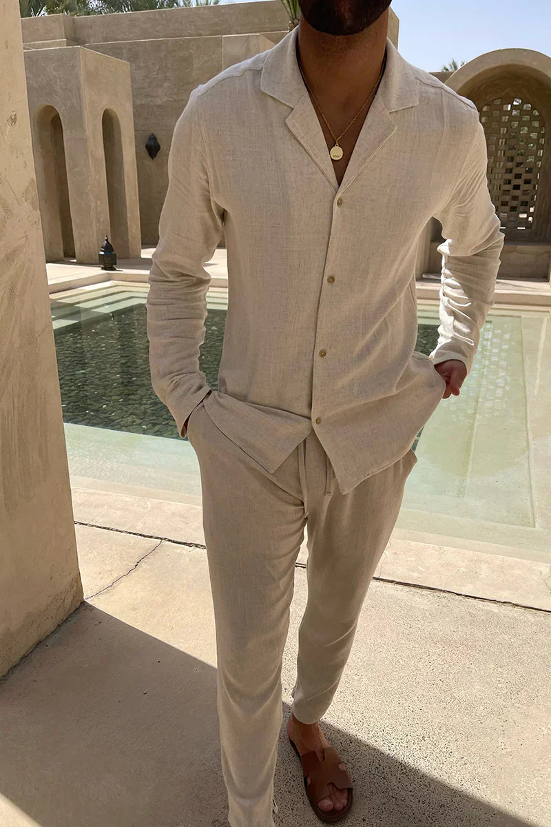Men's Lightweight Casual Summer Suit Set - Luxivelle