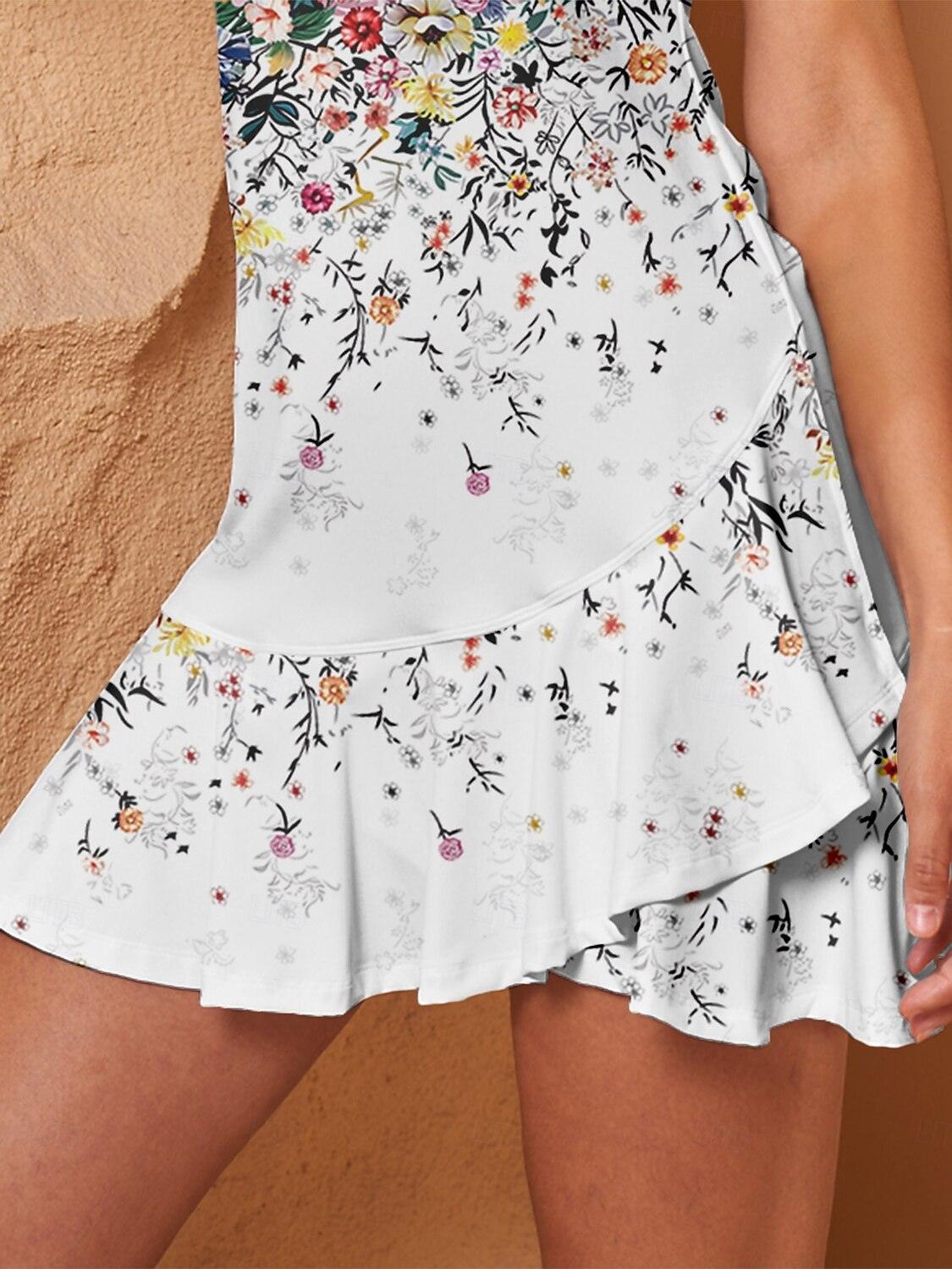 Floral Active Ruffle Golf Tennis Dress