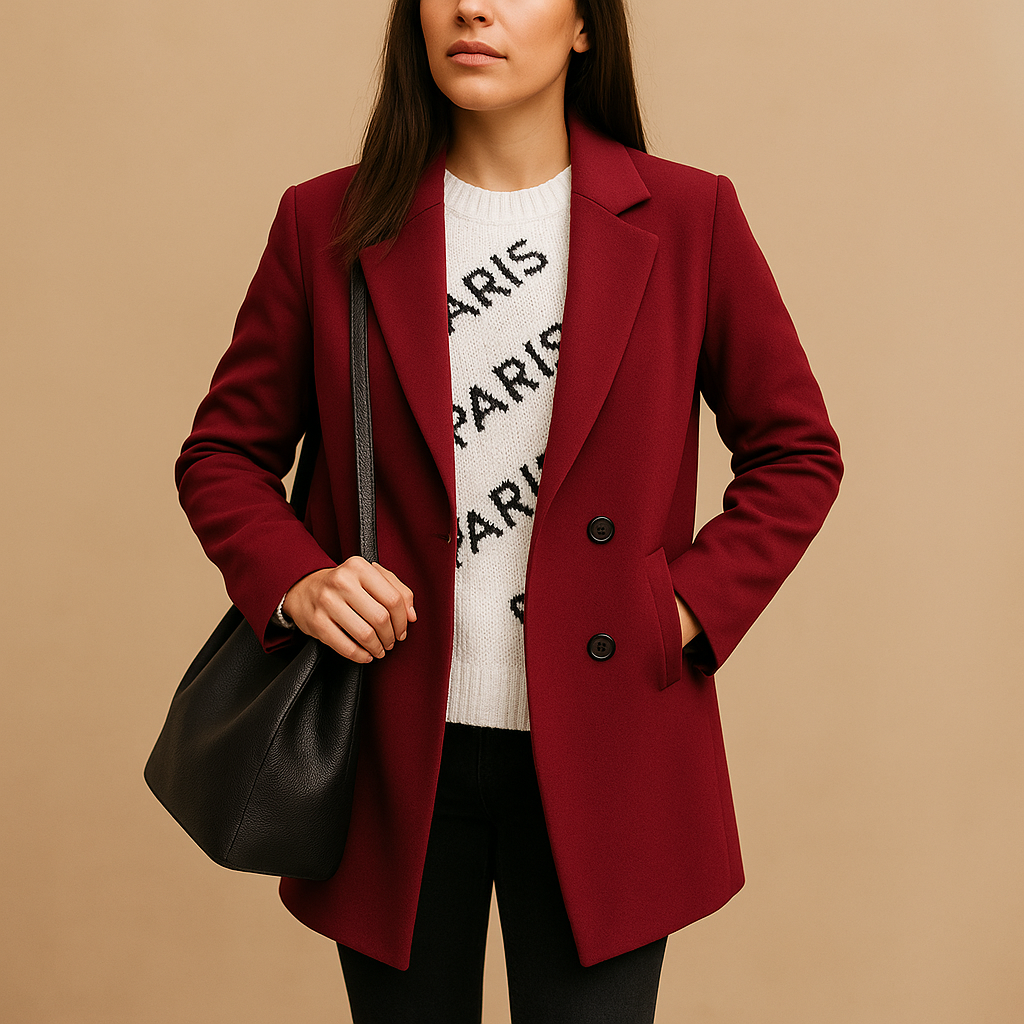 Long winter coat for women in elegant design, tailored for warmth and comfort with refined details and extended silhouette