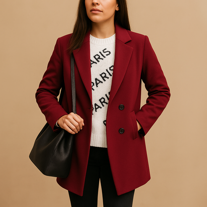Long winter coat for women in elegant design, tailored for warmth and comfort with refined details and extended silhouette
