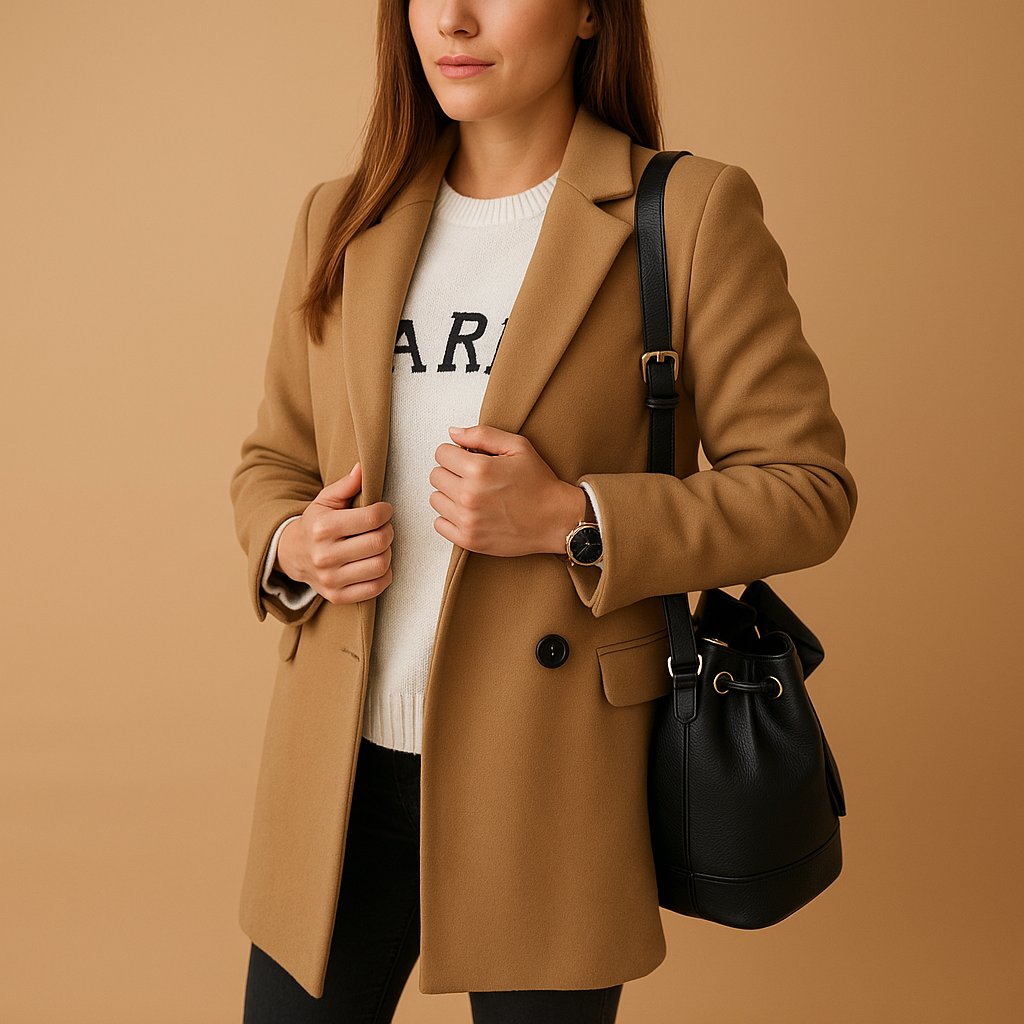 Long winter coat for women in elegant design, tailored for warmth and comfort with refined details and extended silhouette