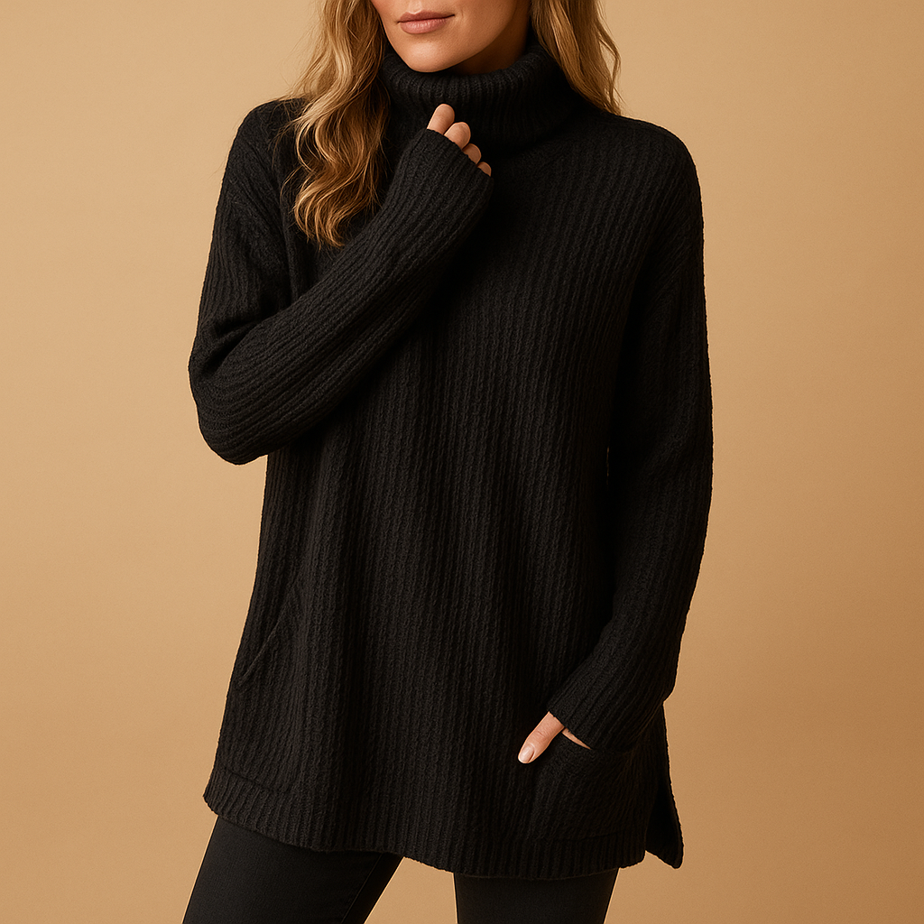 Comfy Women's Oversized Knit Sweater - Luxivelle
