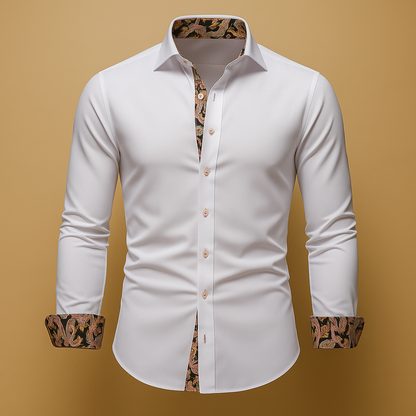 Traditional Fit Mens Long Sleeve Shirt - Luxivelle