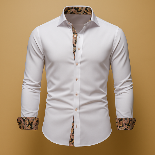 Traditional Fit Mens Long Sleeve Shirt - Luxivelle