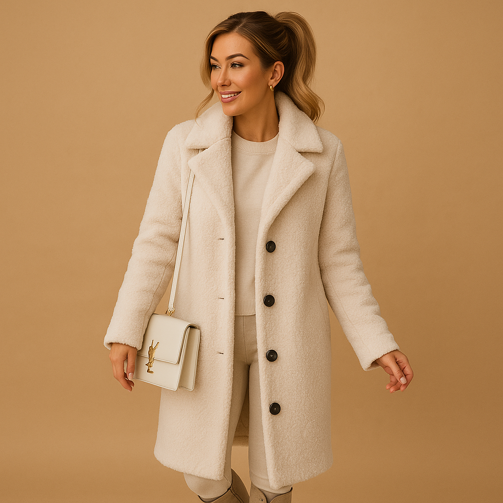 Soft Beige Teddy Jacket for Women - Luxivelle