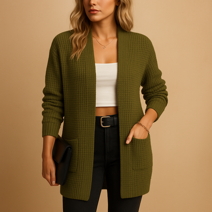 Cozy Open Front Cardigan for Women - Luxivelle