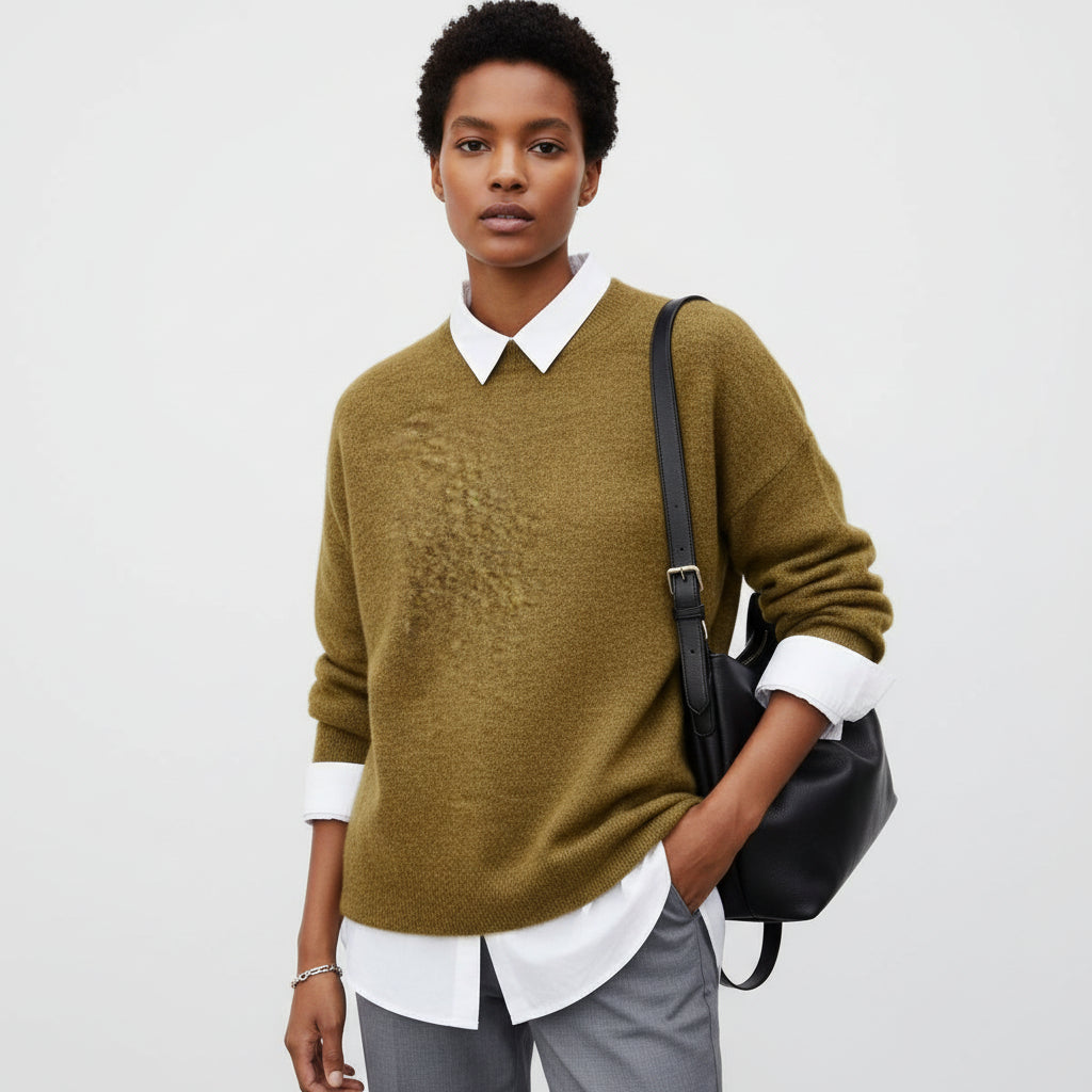 Cozy Women's Crew Neck Sweater - Luxivelle