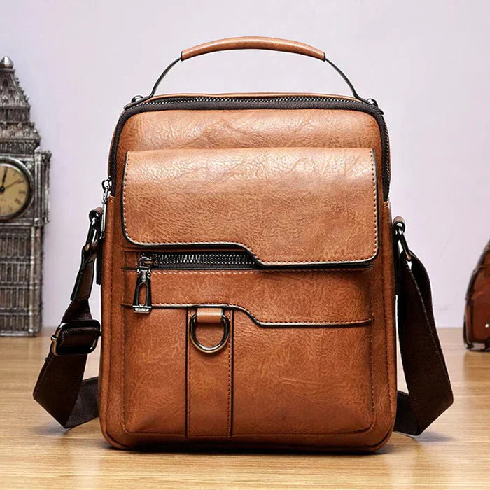 Premium Faux Leather Crossbody Bag - Luxivelle
