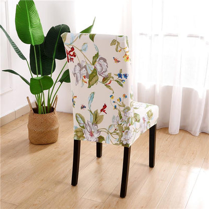 Luxurious elastic chair cover with stylish floral pattern, adds elegance and protection, fits various sizes, enhances comfort