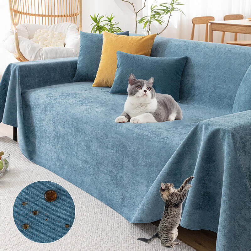 Luxurious waterproof chenille sofa cover, non-slip design, available in multiple colors. Versatile and stylish for all season