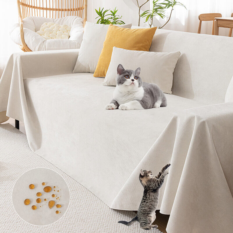 Luxurious waterproof chenille sofa cover, non-slip design, available in multiple colors. Versatile and stylish for all season