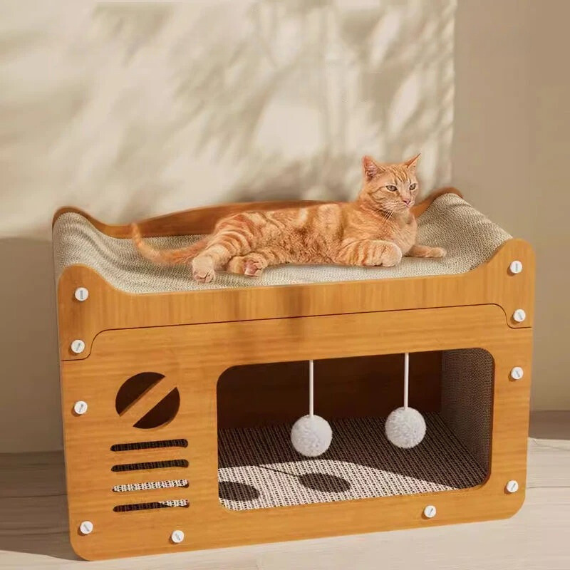 Premium Cat Tower Scratcher with Soft Toys - Luxivelle