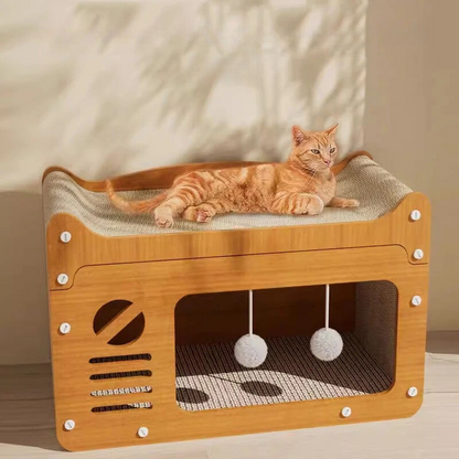 Premium Cat Tower Scratcher with Soft Toys - Luxivelle