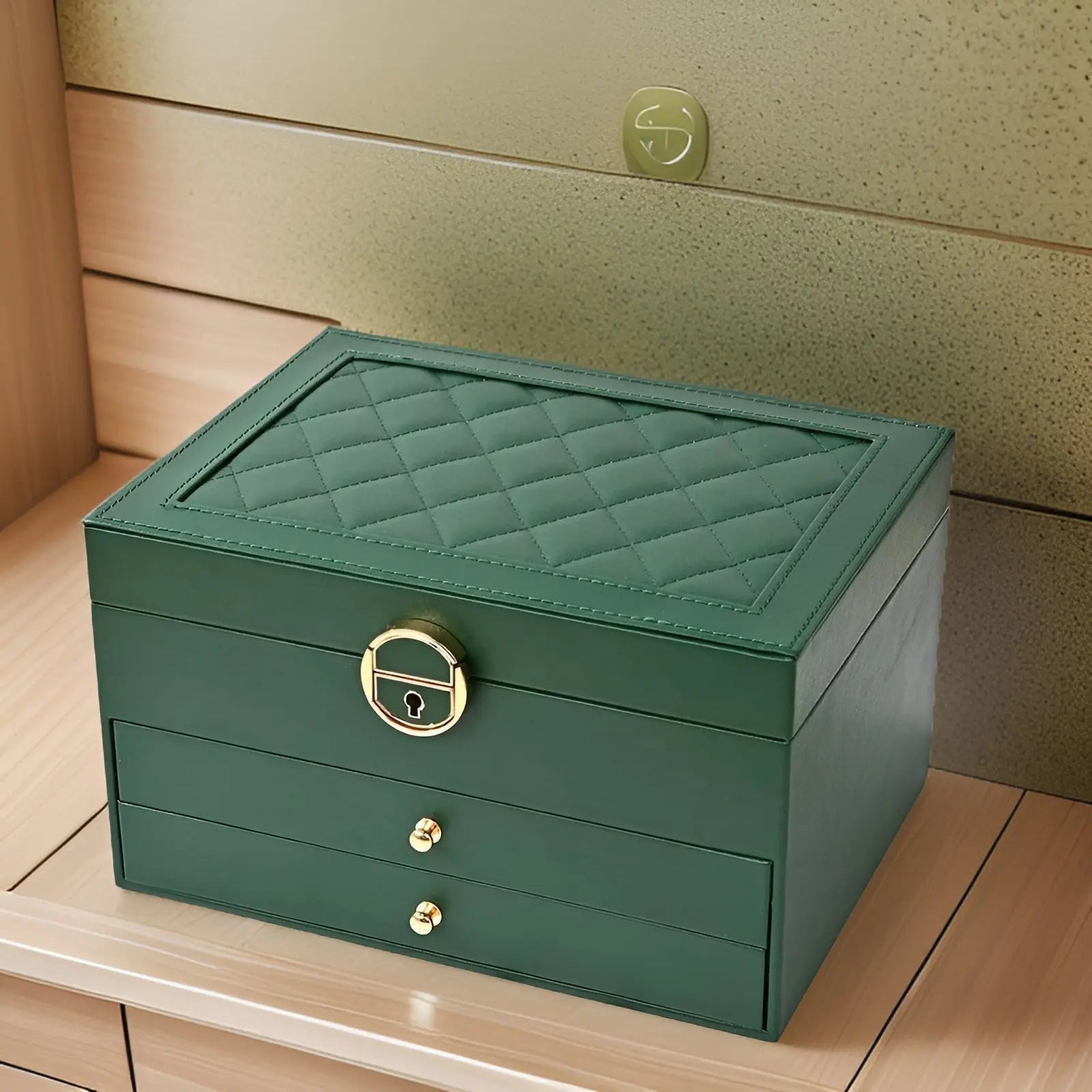 Premium Layered Jewelry Case for Women in Faux Leather - Luxivelle