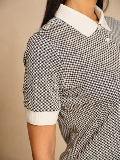 Classic Fit Textured Golf Polo Shirt