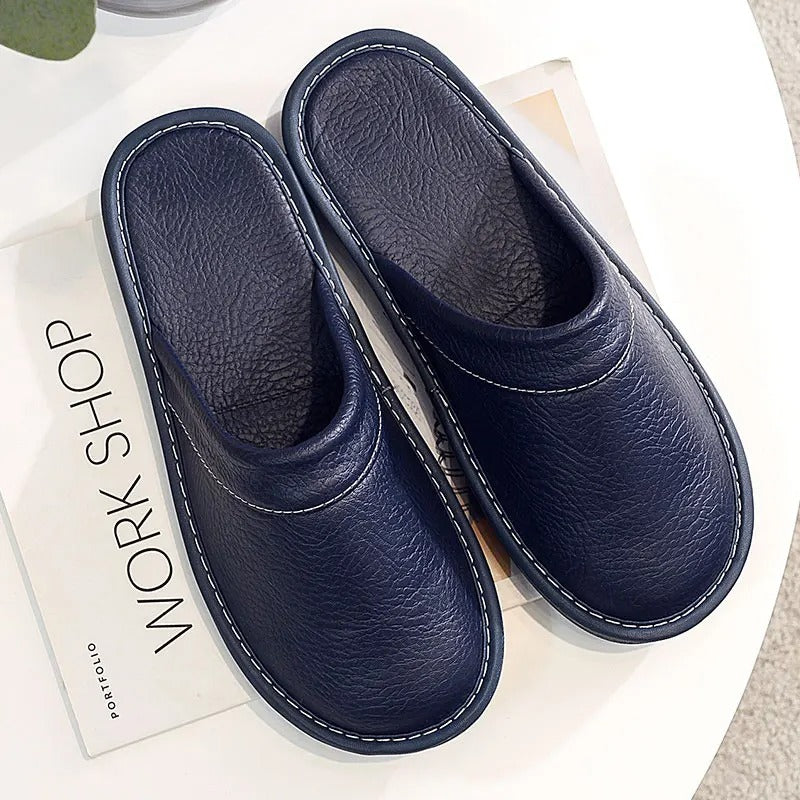 Variant image for Xavier | Mens Leather Slippers – Ergonomic Comfort-23