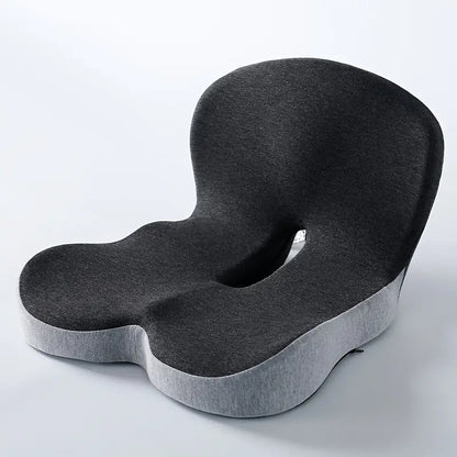 Contoured Support Back Cushion - Ergonomic Seat Relief - Luxivelle