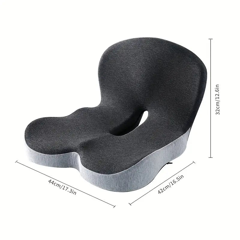 Contoured Support Back Cushion - Ergonomic Seat Relief