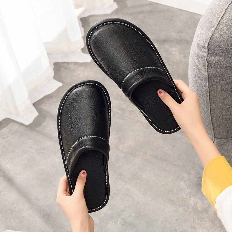 Xavier | Mens Leather Slippers – Ergonomic Comfort-5