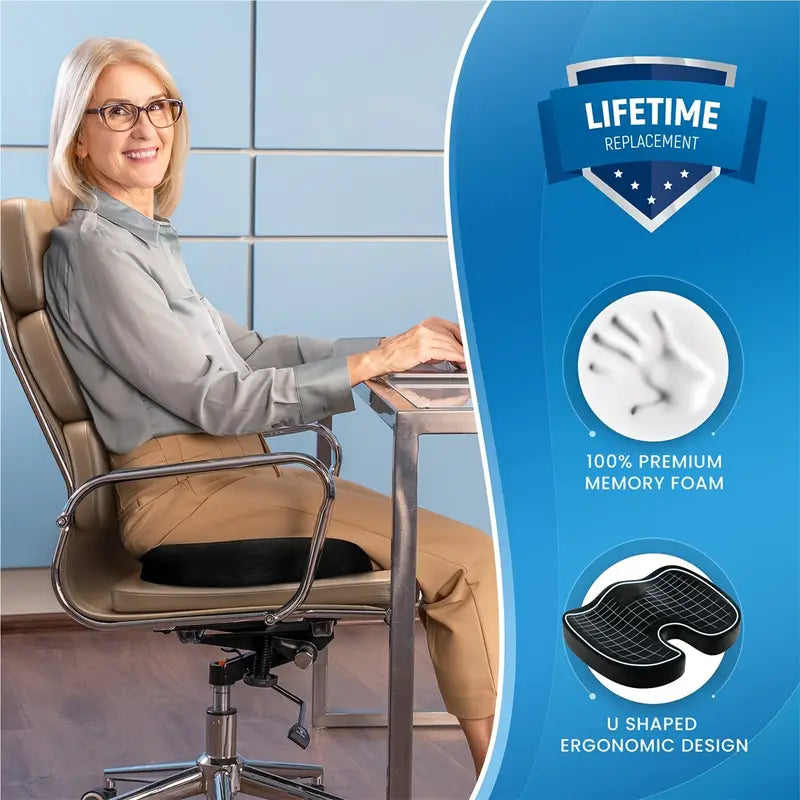 Plush Supportive Gel Seat Cushion