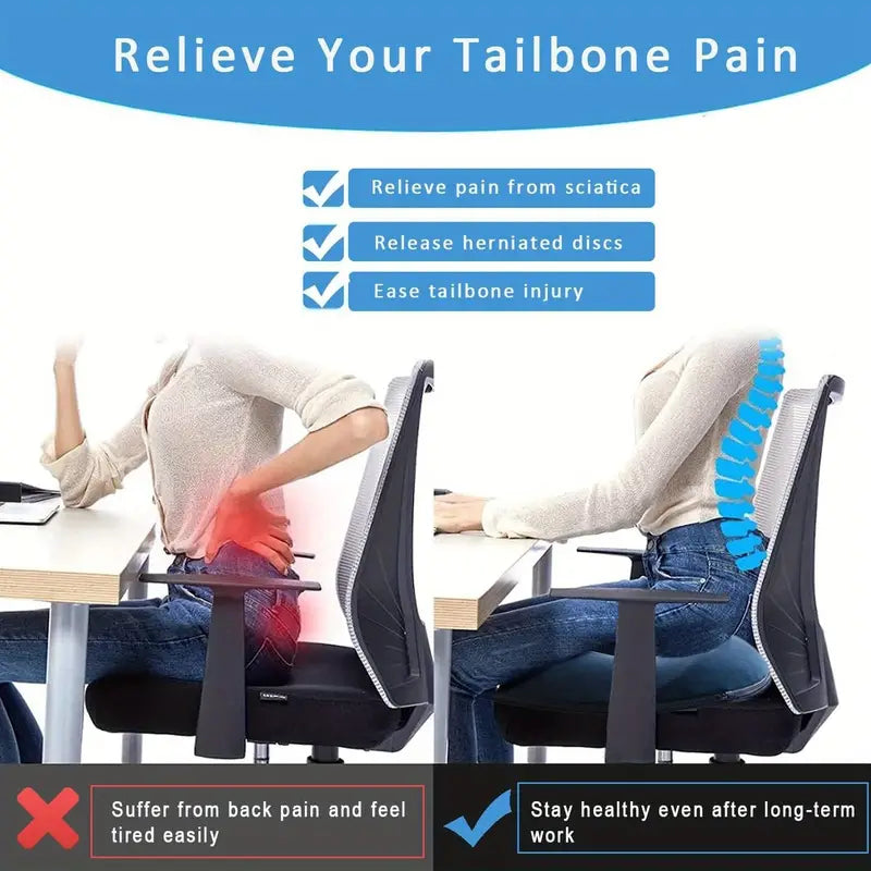Soft Memory Foam Cushion for Back Pain Relief