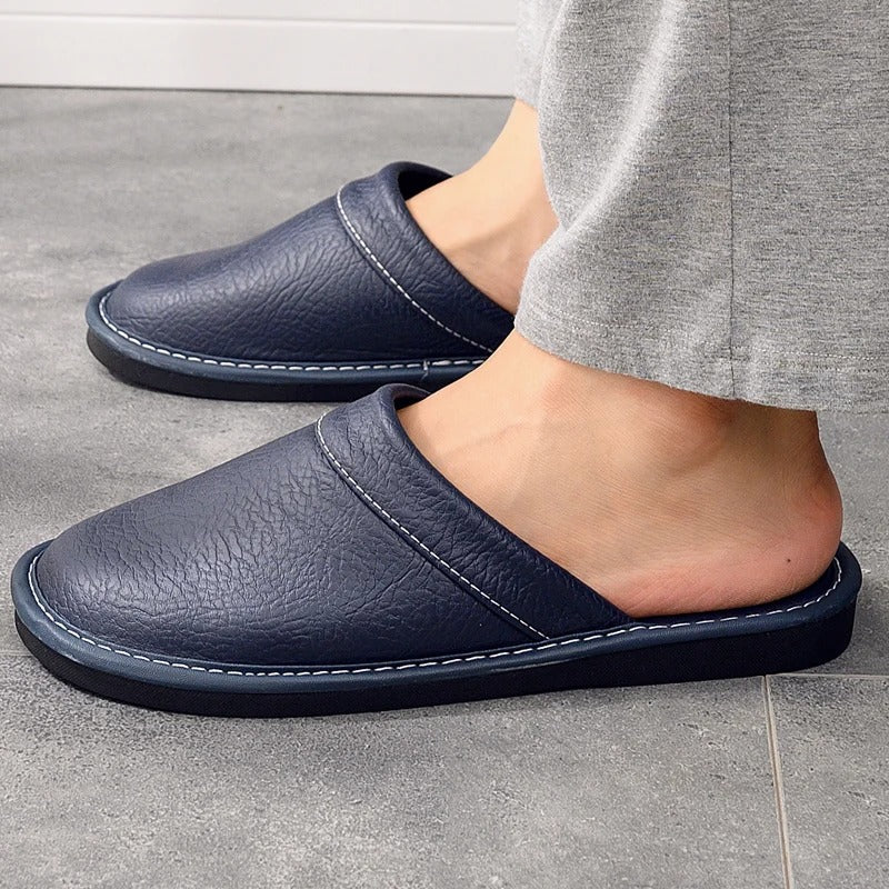 Xavier | Mens Leather Slippers – Ergonomic Comfort-6