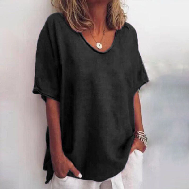 Lightweight Casual Women's Short Sleeve Top - Luxivelle