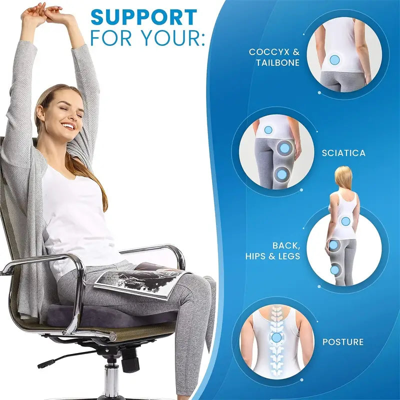 Plush Supportive Gel Seat Cushion