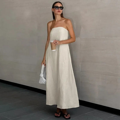 Elegant Sleeveless Summer Maxi Dress
