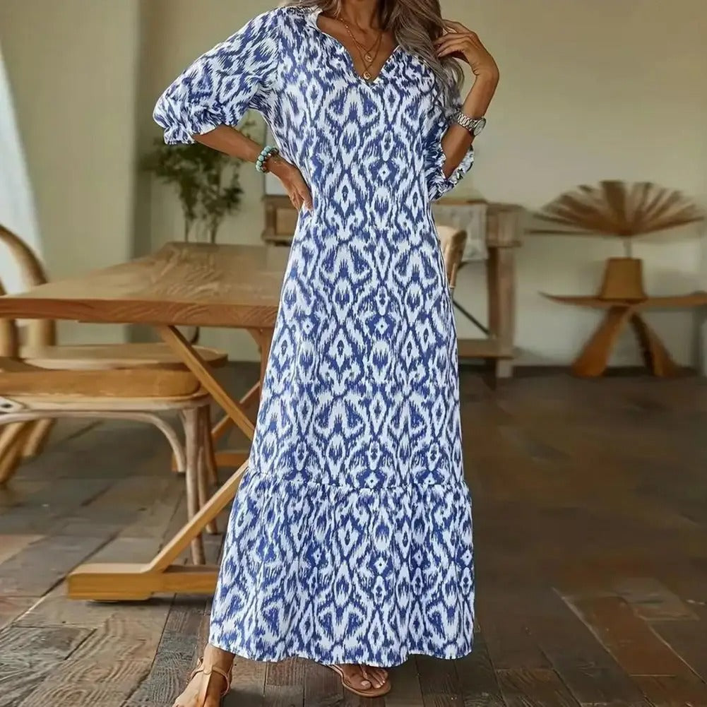 Ladies' Deep V Neck Long Dress