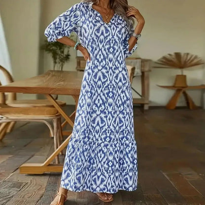 Ladies' Deep V Neck Long Dress