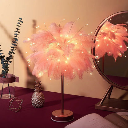 Tropical Leaf Table Desk Lamp, USB Rechargeable - Luxivelle