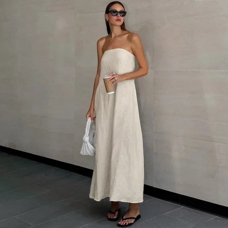 Elegant Sleeveless Summer Maxi Dress