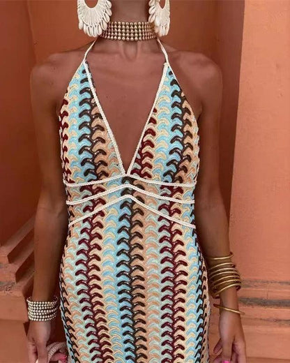 Bohemian Crochet Summer Beach Dress