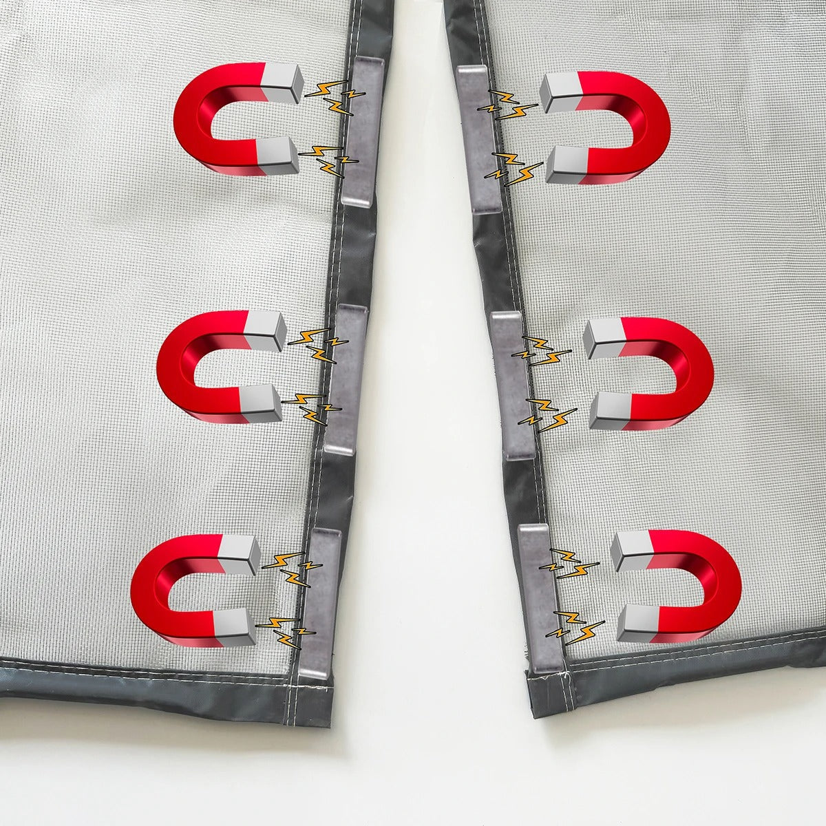 Easy Fit Magnetic Screen Door with Automatic Close