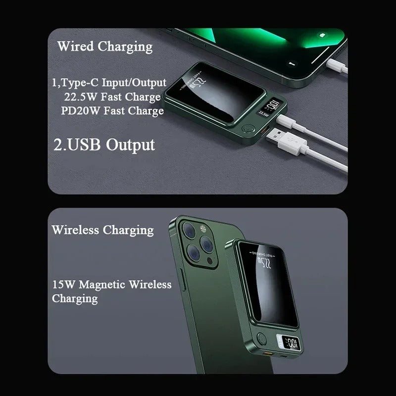QuickCharge Wireless Portable Power Bank with Fast Charging