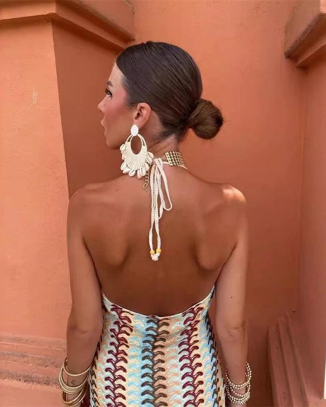 Bohemian Crochet Summer Beach Dress