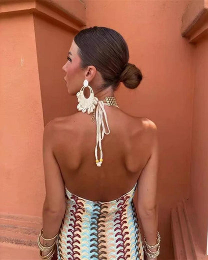 Bohemian Crochet Summer Beach Dress