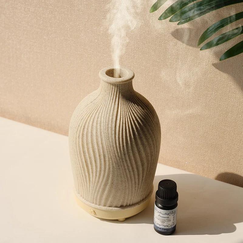 Stylish Aroma Diffuser & Humidifier in Ceramic Vase Design