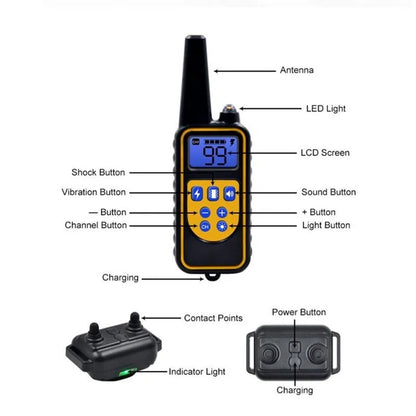 Waterproof Remote Dog Training Collar with Long Range Control