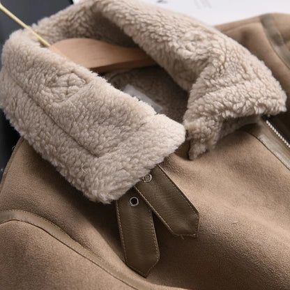 Alina | Women's Stylish Leather Puffer Coat